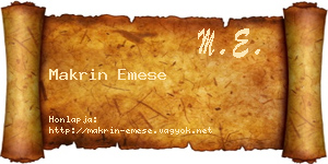 Makrin Emese névjegykártya